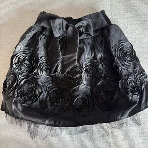 Candie's Elegant Black Rosette Skirt
